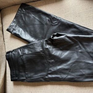 Zara Black Faux Leather Pants